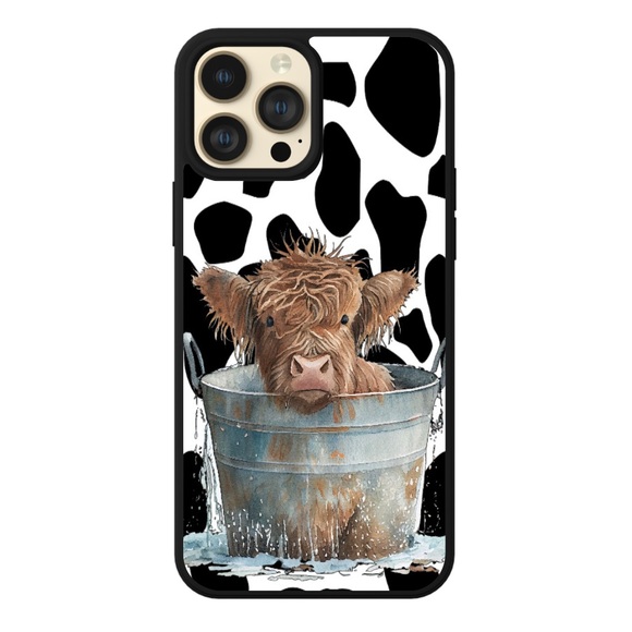 Case for iPhone 14 Pro Max Highland Cow Print Phone case - Picture 1 of 1